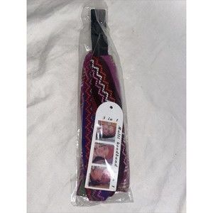 Boho Embroidery Hippie Fabric Hair Headband Bandana soft stretchy 3 In 1 New